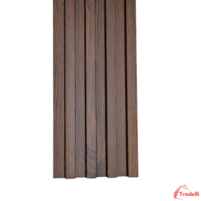 PVC zidni panel (16,8 x 290 cm) - tamna boja drveta