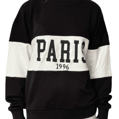 Crna majica Paris (deblji oversized model)